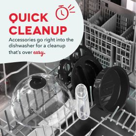 Rapid Egg Cooker - Boiler, Poacher & Steamer - Includes Measuring & Recipe Guide - Dishwasher Safe - BPA Free - Holds 7 Eggs, Black